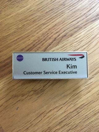British Airways Customer Service Executive Name Badge