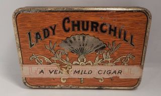 Vintage Lady Churchill Cigar Tobacco Tin 176