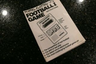 Mattel Football 1 Vintage Electronic Handheld Video Game Instructions 2c