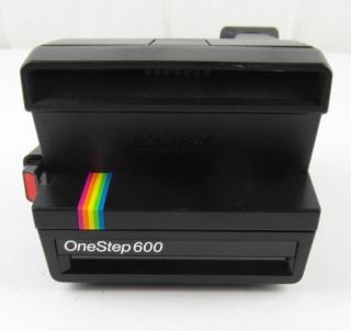 Vintage POLAROID One Step 600 Land Camera With Rainbow Stripe 2