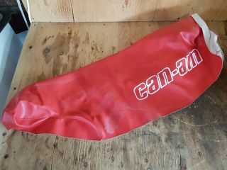 Vintage Can - Am Can Am Ase Red Seat Cover Vinduro Shippingus,  Can