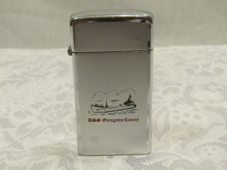Vintage Silver Tone Scripto Butane Lighter Not
