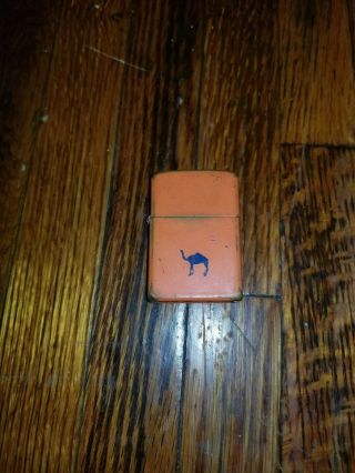 Vintage Zippo Orange Matte Camel Lighter (1992) Relic Broken In