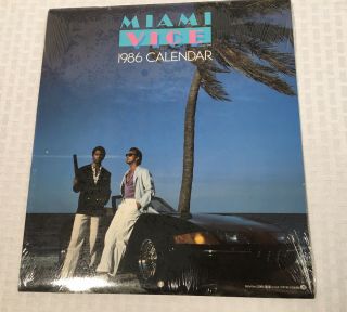 Vintage 1986 Miami Vice Calendar By Ballatine Books 80s Tv 1980 