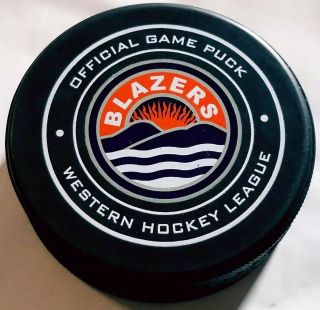 Kamloops Blazers Whl Official Game Puck Made In Canada Jr.  A