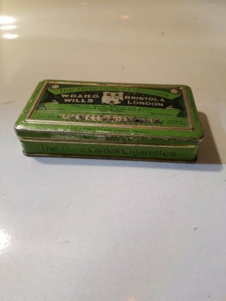 VINTAGE W.  D.  & H.  O BRISTOL & WILLS,  THE THREE CAFTLES CIGARETTES TIN 2