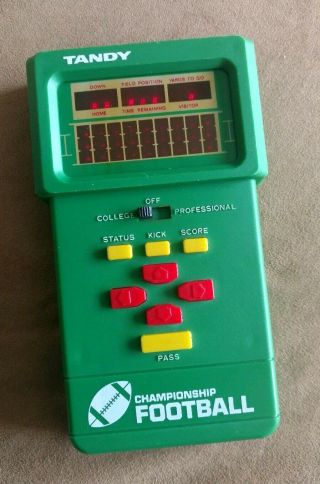 Vintage Tandy Championship Electronic Football Handheld Game 1980 