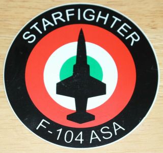 Old Ami Italian Air Force Lockheed F - 104 Starfighter Sticker