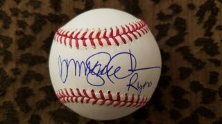 Ryne Sandberg Signed Ball Official Major League Baseball Ryno Inscription