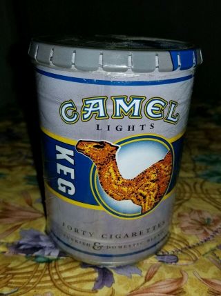 Vintage Camel Cigarettes Tobacco Can With Lid Tin
