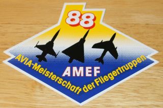 1988 Swiss Air Force Amef Exercise F - 5 Mirage Hunter Sticker