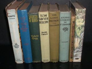 Lqqk 8 Vintage Hb.  Young Adult Books,  Tillie The Toiler,  Tom Sawyer,  P.  T Barnum