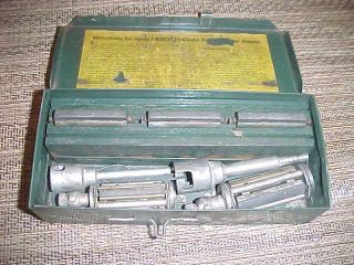 Vintage Ammco Hydraulic Brake Cylinder Hone Grinder Set 0 & 1 In Orig Tin Case