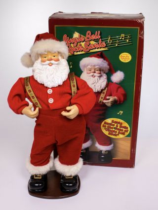 Vintage Jingle Bell Rock Santa Animated Dancing Musical Santa