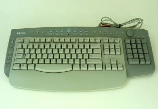 Vintage Hp Ps/2 Wired Multimedia Keyboard Clicky 5183 - 9980 Sk - 2506