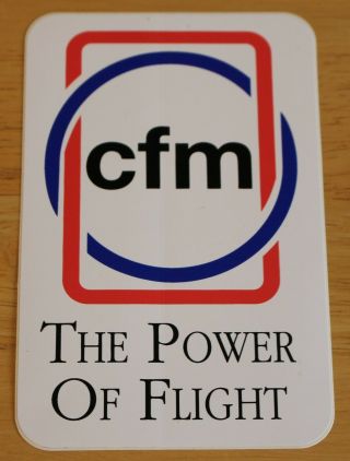 Old Cfm The Power Of Flight Engine Sticker