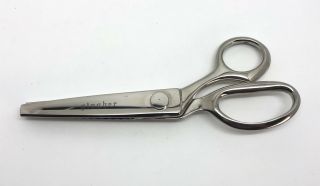 Vintage Gingher Italy 7 - 3/4 " Pinking Shears Scissors (rf811)