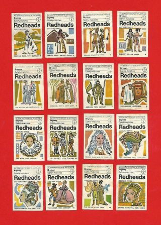 Australian Matchbox Labels - Full Set Of Costumes (1971)