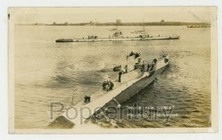 Pre Ww2 1920s Vintage Photograph Us Navy Ship Uss Holland Submarine Photo