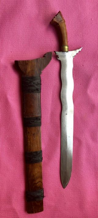 Antique Moro Kris Sword Wavy Heavy Blade Good & Old