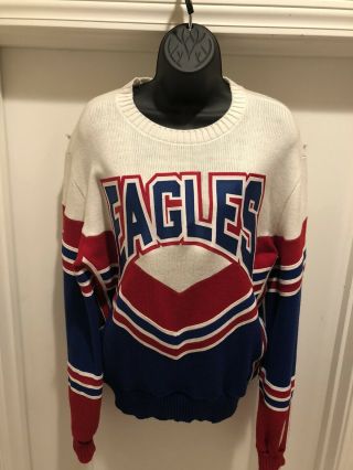 Vtg Cheerleading Varsity Eagles Sweater Sz 38 Varsity Usa Uniform Authentic