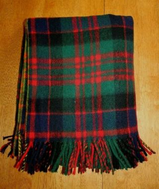 Vtg Rally - Klad Erracht Cameron Scotland Plaid Wool Travel Rug Blanket 68 X 54