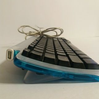 Vintage 1998 Apple Computer USB Keyboard M2452 Teal Bondi Aqua Blue iMac 2