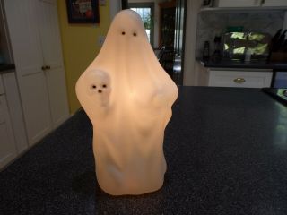 Vintage Empire Halloween Blow Mold Ghost Holding Skull.  It Lights