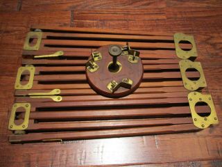 Larger Strong Antique Wood Brass Tripod Folmer Schwing For Field Camera 4x5 5x7
