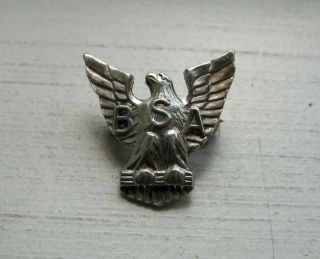 Vintage Boy Scouts Bsa Sterling Silver Lapel Pin Eagle Scout