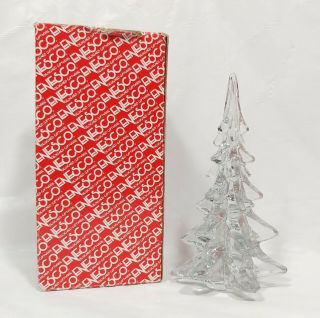 Vintage Enesco Clear Crystal Glass Christmas Tree 8.  25 Inch