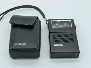 Vintage Retro Lanier Micro Tape Cassette Recorder Ms - 105 W/ Leather Case
