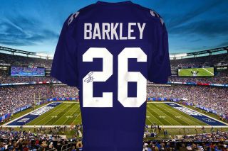 Saquon Barkley Autographed Custom York Giants Blue Jersey Jsa Sd57231