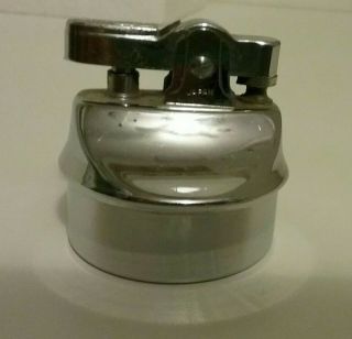 Vintage Silver Finish Table Top Lighter Made In Japan