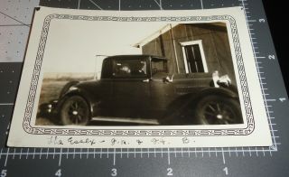 1920s Essex Motor Car Co Hudson Automobile Woman @ Window Vintage Snapshot Photo