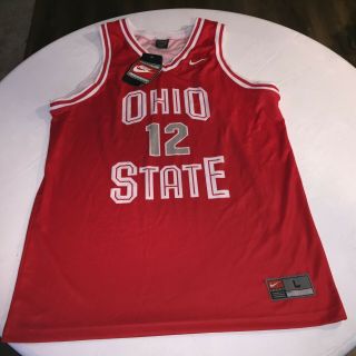 Vintage Nike Team Ohio State Buckeyes Basketball Jersey 12 Jay Burson Sz L