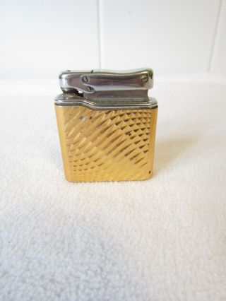 Vintage Colibri " Monogas " Gold Wave Design Lighter
