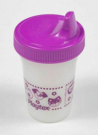 Vintage 1995 Playtex Sippy Cup Training Cup Purple Includes Valve 4 Oz Htf