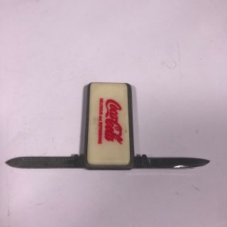 Vintage Coca Cola Coke Money Clip Pocket Knife " Delicious And Refreshing " [da09]