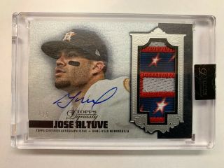 2019 Topps Dynasty Jose Altuve Autograph 4 Color Patch 4/5 Houston Astros Sp