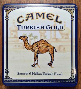 Vintage Camel Turkish Gold Cigarette Tobacco Tin R.  J.  Reynolds Tobacco Company
