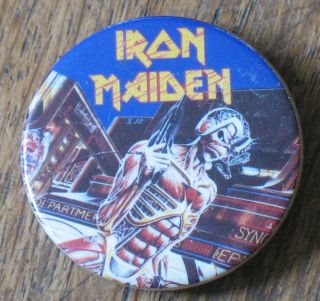 Iron Maiden Russian Pin Badge Button Singer Musician Rock Band Vintage Muscles O