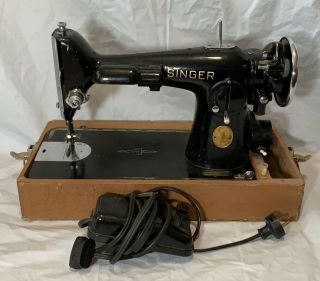 Antique 1937 Singer 201 - 2 Electric Sewing Machine And Looks Great