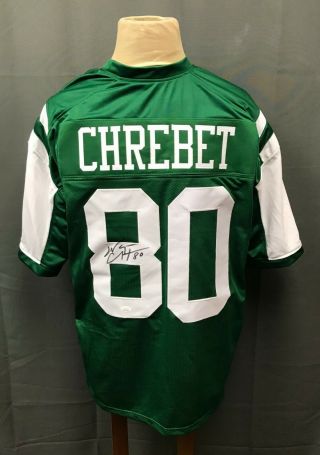 Wayne Chrebet 80 Signed Ny Jets Jersey Autographed Sz Xl Jsa Witnessed