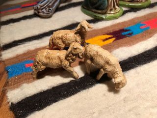 3 Vintage Sheep Nativity Figures Made In Italy Manger Scene Creche