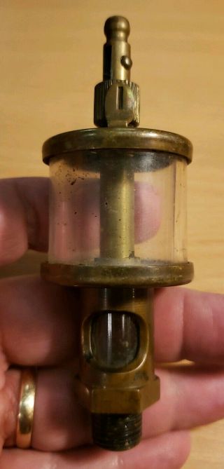 Je Lonergan Brass Oiler 383 - Hit Miss Gas Engine Vintage Piece