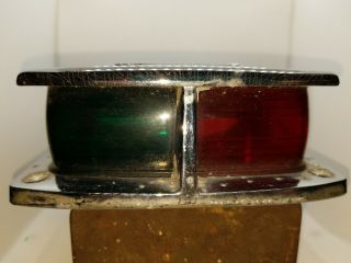Vintage Na521/na522 Square Boat Navigation Bow Light Assembly Green/red Lenses