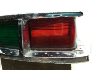 Vintage NA521/NA522 Square Boat Navigation Bow Light Assembly Green/Red Lenses 3