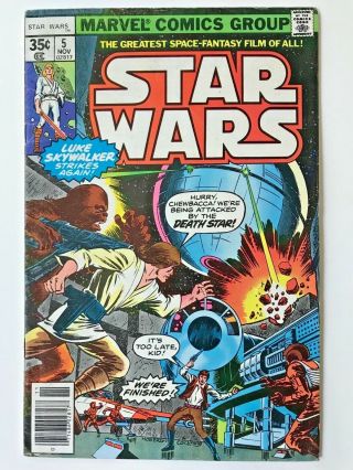 1977 Vintage Star Wars 5 1st Series Marvel Comics Copper Age Mid Grade