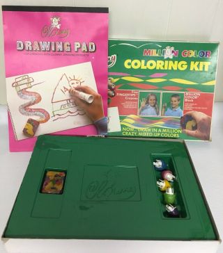Vintage Clowny Million Color Coloring Kit Crayons Made In Belgium Htf Drawing